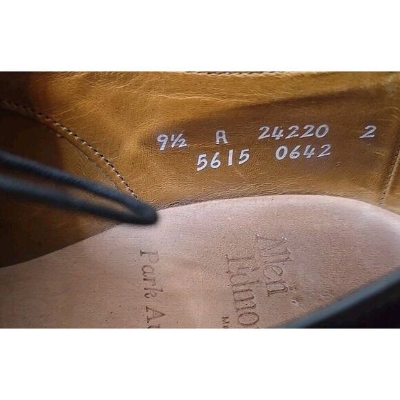 Allen Edmonds PARK AVENUE Cap-Toe Oxfords 9.5 A Black Made in USA main image 12